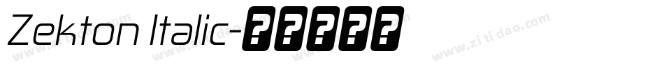Zekton Italic字体转换